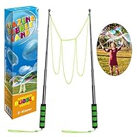 E-Know Bubble Wand,Stainless Steel Giant Bubble Wand Outdoor Toy for Kids Telescopic Design, Bubble Toys for Party, Works Best Bubbleventi Bubble Mix