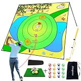 Airaperto Golf Chipping Game with 80' x 80' Large Battle Practise Mat