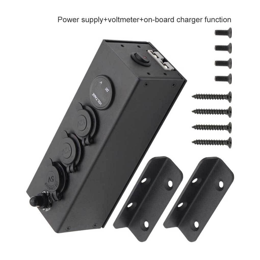 Caricabatteria per auto Batteria multiuso durevole Spina CC Voltmetro Caricabatterie Power Bank Powers Station Motorcycle