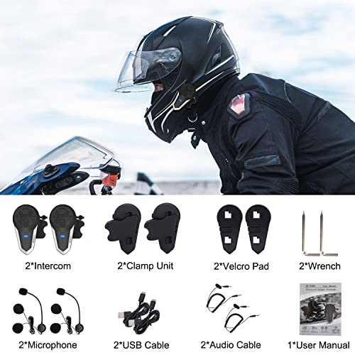 Intercomunicador casco moto Bluetooth BETOWEY BT-S3 manos libres auriculares dobles 5