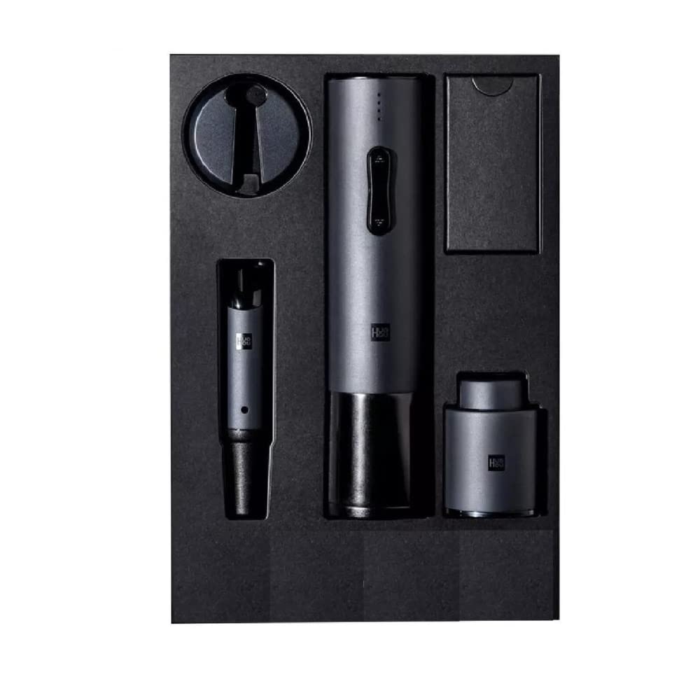CIRCLE JOY HUOHOU Electric Wine Opener Deluxe Wine Opener Automatic Bottle Opener Red Wine Foil Cutter Electric Red Wine Opener Jar Opener Stopper Fast Decanter Set Gadget