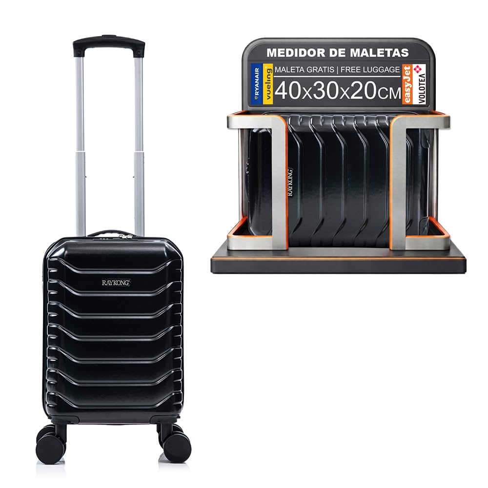 RAYKONG Maleta de Cabina ABS 40x30x20(24L)|Capacidad Maxima| Equipaje de Mano con Ruedas Desmontables para Ryanair | Vueling | EasyJet - RosaDorada — view 7