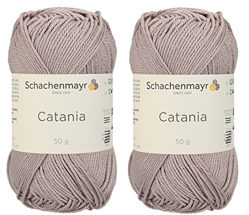 Image of [ Set of 2 Skeins ] SMC Catania Originals 100% Mercerized Cotton Yarn, Total 3.52 Oz. Each 1.76 Oz (50g) / 136 Yrds (125 m) Amigurumi Yarn Fine-Sport 2 (406 MUD)