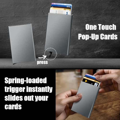 Image of FurArt Slim Minimalist Wallet RFID Credit Card Holder for Men | slim minimalist compact rfid id window thin