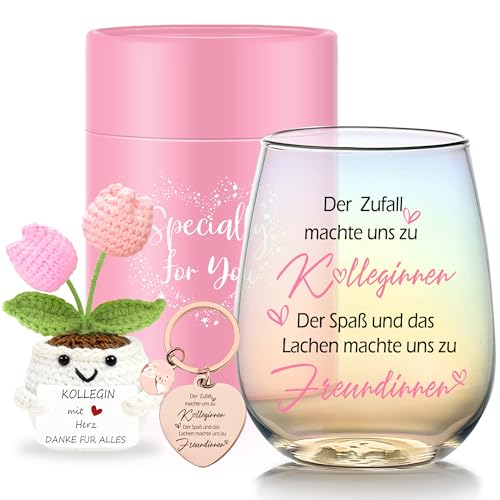 Binoster Abschiedsgeschenk Kollegen Geschenke für Frauen Beste Freundin Geschenke Weingläser Dankeschön Geschenk Renteneintritt Geschenk für Kollegen Freundin Geburtstag Abschied Kollegin