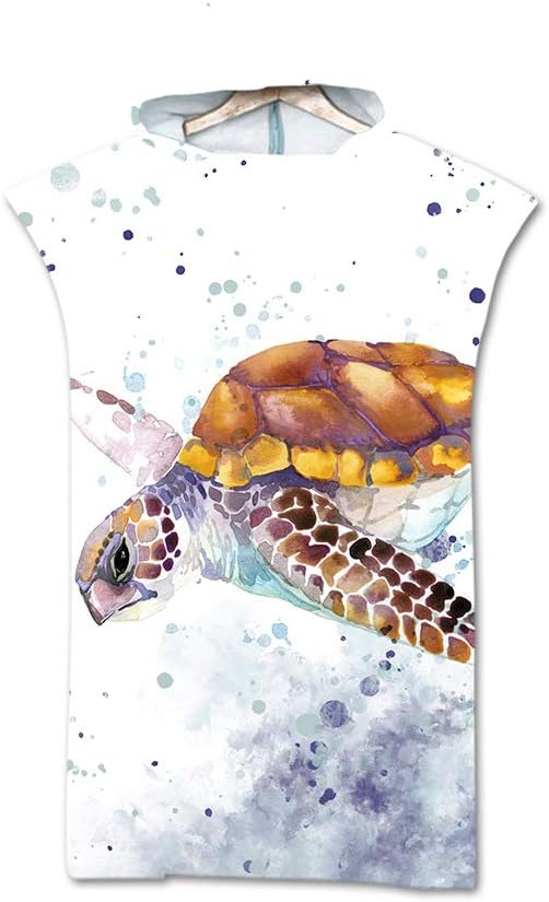Hooded Beach Towel Swimming Changing Robe Adults Large Microfiber Surf Poncho Compact Blanket with Hood,Pattern 5