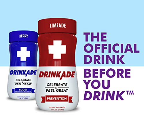 Drinkade Prevention (Pack Of 24) Hydration And Recovery Drink With Electrolytes, Vitamin B, Milk Thistle And Green Tea Extract For Liver Detox, Only 5 Calories, Vegan, Caffeine-Free, Non-Gmo #TOP4