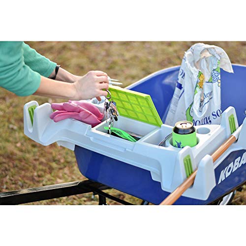 The-Burro-Buddy-USA-Made-LawnGarden-Tray-for-All-4-6-cu-ft-wheelbarrows-Holds-rake-Shovel-Short-Handle-Tools-Drinks-Water-Tight-Storage-for-Phone-Wheelbarrow-not-Included-Great-Gift