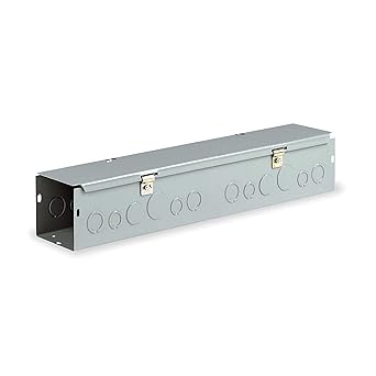 Wiegmann HS444 NEMA 1 Combination Hinge/Screw Cover Wireway with Knockouts, Steel, 4