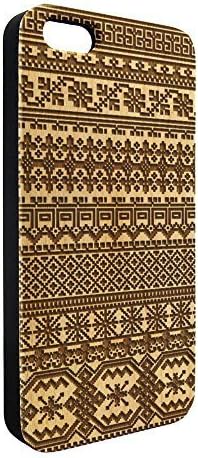 Genuine Maple Wood Organic Pixelated Geometric Pattern Snap-On Cover Hard Case for iPhone 6 Plus by heywan