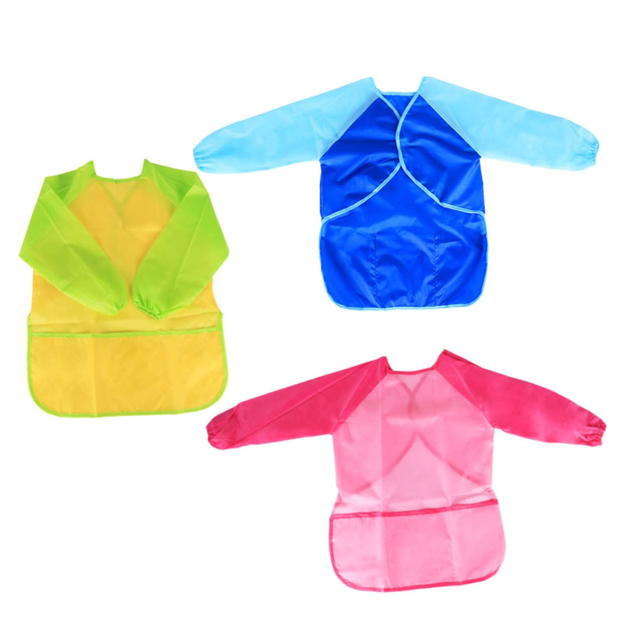 Abaodam 6pezzi Grembiule Per Maniche Lunghe Assortimento Colori Per e Attività Creative Facile e Riutilizzabile