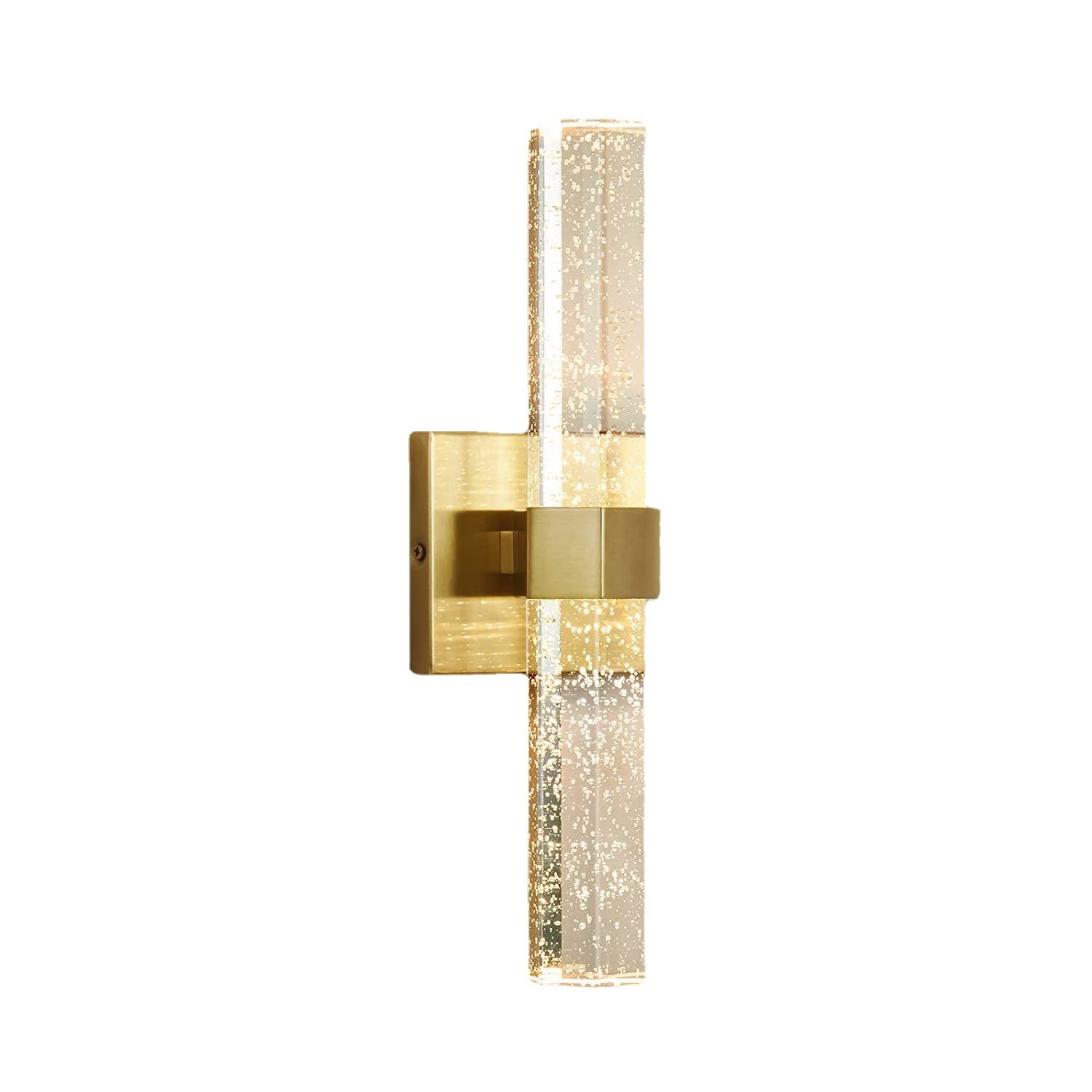 MESOVFCA Modern Crystal Sconce Wall Linghting Gold Wall Sconce Bathroom Vanity Lighting Fixture 3000K LED Wall Light for Living Room Bedroom