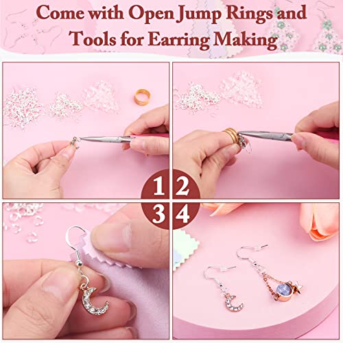 120Pcs Earring Hooks, Acejoz 366Pcs Earring Making Kit With Hypoallergenic Earring Hooks, Jump Rings, Earring Backs, Jewelry Pliers, Jewelry Cleaning Cloth For Earring Making #TOP4