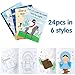 ANGOLIO 24PCS Christian Bible Coloring Books for Kids Teacher's Day Activities Coloring Books Verse Drawing Supplies for Sunday School Classroom Rewards Back to School Goodies Bag Birthday Party Gifts