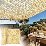 Rete Mimetica Camouflage per Caccia, Rete Mimetico sabbia, Telo Ombreggiante Esterno, Reti Mimetiche Parasole, tende da campeggio, decorazioni per feste 2x4.5m 3x18m 1x6m 4x9.5m 5x18m(3x4.0m)