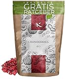 BIO Cranberries getrocknet 500g | Bio Cranberrys aus kontrolliert biologischem Anbau inkl. gratis Ratgeber | hochwertige frische Cranberry Früchte