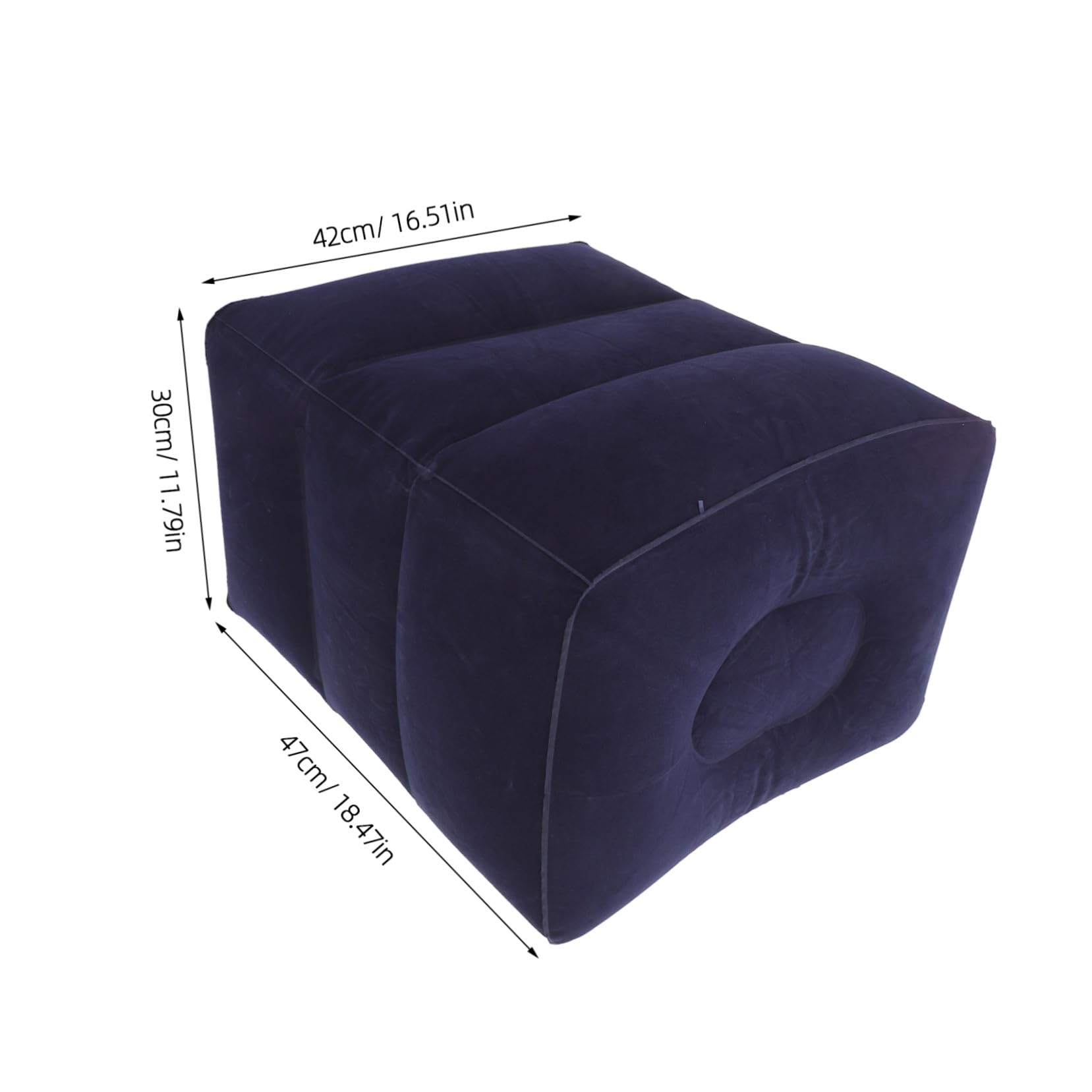 Reposapiés Inflable Ajustable de PVC Flocado para Avión y Hogar