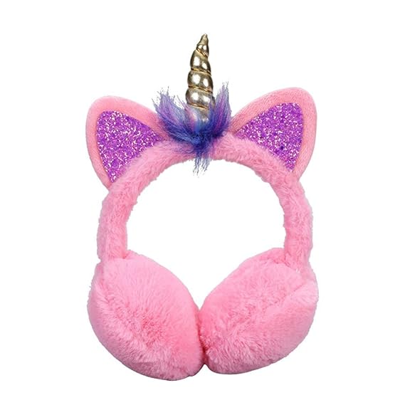 Sajani Cute ear muffs Winter Outdoor wear Ear Muffs / Warmer for Girls and Women, Children Plush Earmuffs ( Assorted Colour ) Pack of - 1