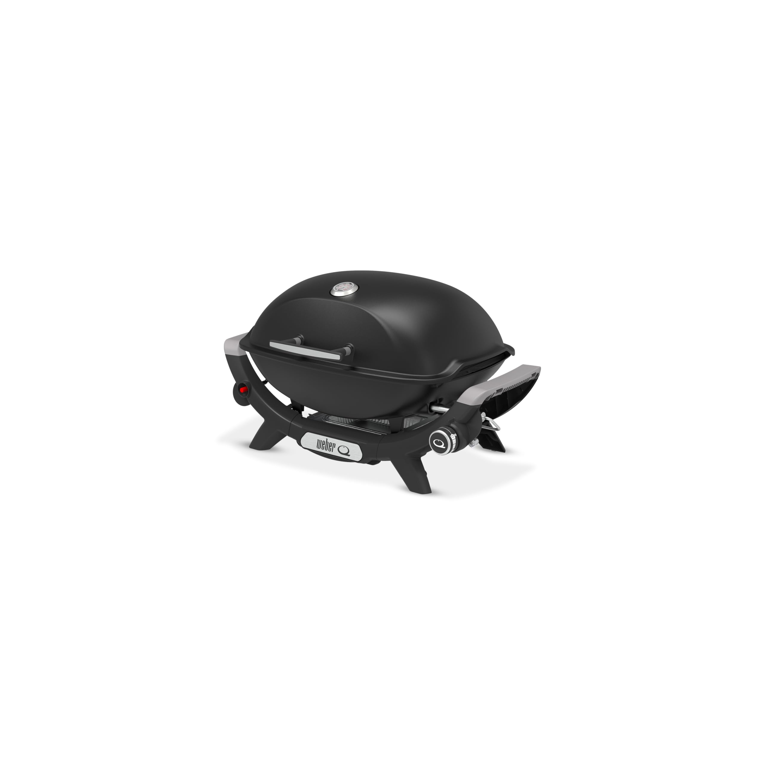 Weber Q2100N Barbecue à gaz, Surface de Cuisson 53 x 39 cm, 1 brûleur, Grille en Fonte émaillée (2 Parties), Couvercle et cuve en Fonte d'aluminium - Noir (1501069)