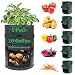 Potato Grow Bags 10 Gallon Garden Vegetables Planter Bags with Handles and Access Flap for Planting Potato Carrot Onion Taro Radish Peanut,3-Pack