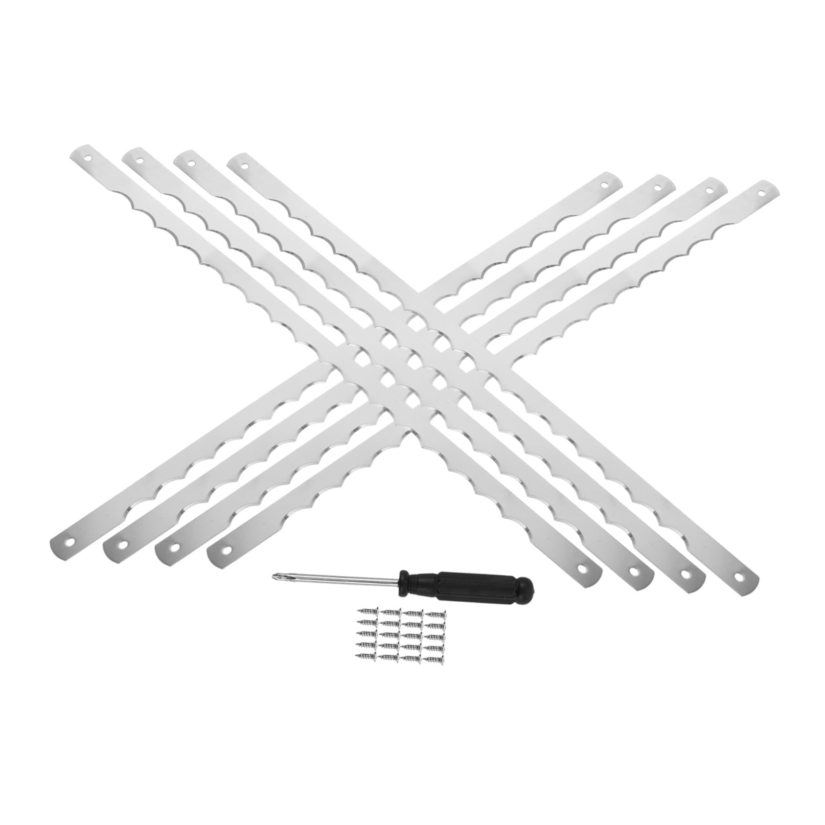 KICHOUSE 8pcs Replacement Serrated Bread Bow Knife Blades for Homemade Bread Sourdough Kitchen Use Stainless Steel Slicer