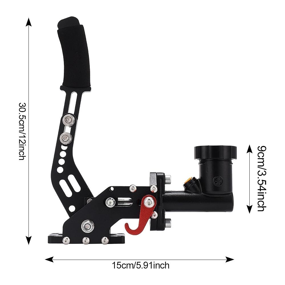 Freno de mano hidráulico para coche, piezas de modificación de deriva Hydro Ebrake 3/4 0,75 bar 3/8-24 freno ajustable de estacionamiento, color negro