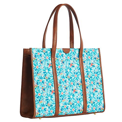 Image of TEAL BY CHUMBAK Laptop Backpack for Women, Stylish Canvas Bag for College, Office, School and Travel, Fits 15-Inch Laptop, Lightweight and Durable with Organizer