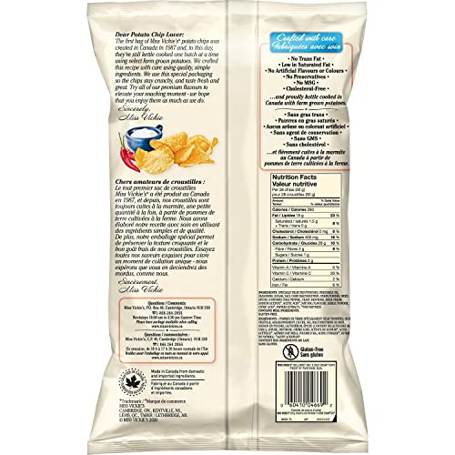 Miss Vickie's Sweet Chili & Sour Cream Kettle Cooked Potato Chips Bag, 200G/7Oz (Pack Of 2) Shipped From Canada #TOP3