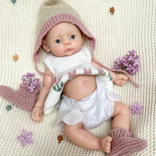 Muñeca Bebe Silicona Reborn 10 Pulgadas Realista miniatura 1