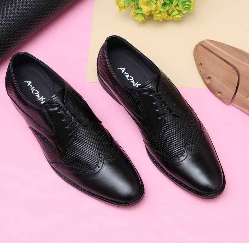 Image of ARAMISH Men's Genuine Leather Brogue Oxford Formal Shoes (UK 5 to 10 UK)