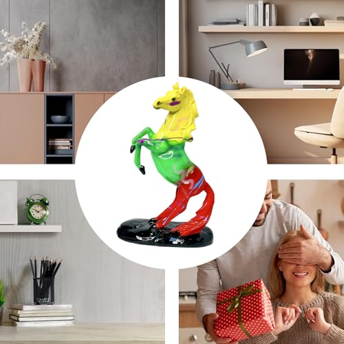 Figurine de cheval en résine cadeau idéal pour chambre d'enfant - 5