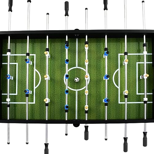ZEYUAN Kickertisch Stahl 60 kg 140 x 74,5 x 87,5 cm Schwarz Tischkicker, Tischfussball, Tischkicker Bälle, Tischkicker Erwachsene, Spieltisch – Bild 5