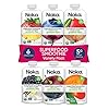 Noka Superfood Fruit Smoothie Pouches Variety Pack, Healthy Snacks with Flax Seed, Prebiotic Fiber and Plant Protein, Vegan and Gluten Free, Organic Squeeze Pouch, 4.22 oz, 6 Count