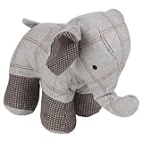 Butée de porte décorative URBNLIVING Butée de porte éléphant en peluche douce fantaisie vintage 3 couleurs (gris)