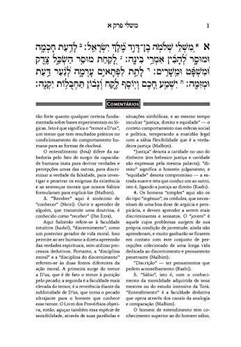 O Livro dos Provérbios - com Comentários