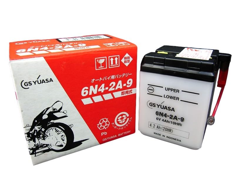 Amazon | ミニモト GSユアサ6Vバッテリー6N4-2A-9 | バイク