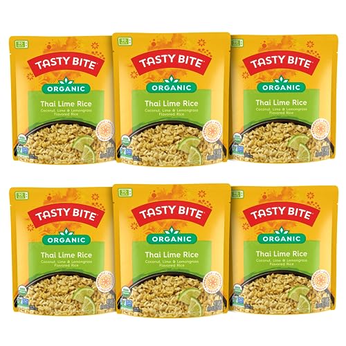 ★Tasty Bite Organic Thai Lime Rice, 8.8oz, 6 pouches