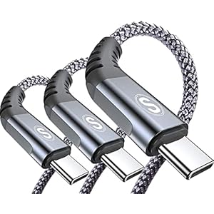 sweguard USB C Cable 3.1A Fast Charging [3Pack,10ft+6.6ft+3.3ft], USB-A to USB-C Charger Nylon Braided Cord for Samsung…