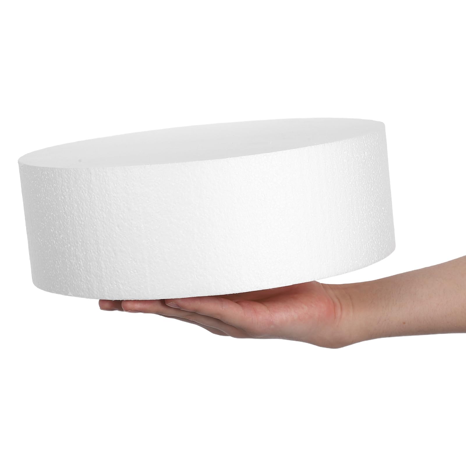 COLLBATH Pastel Falso Redondo Blanco de Espuma para Práctica y Manualidades