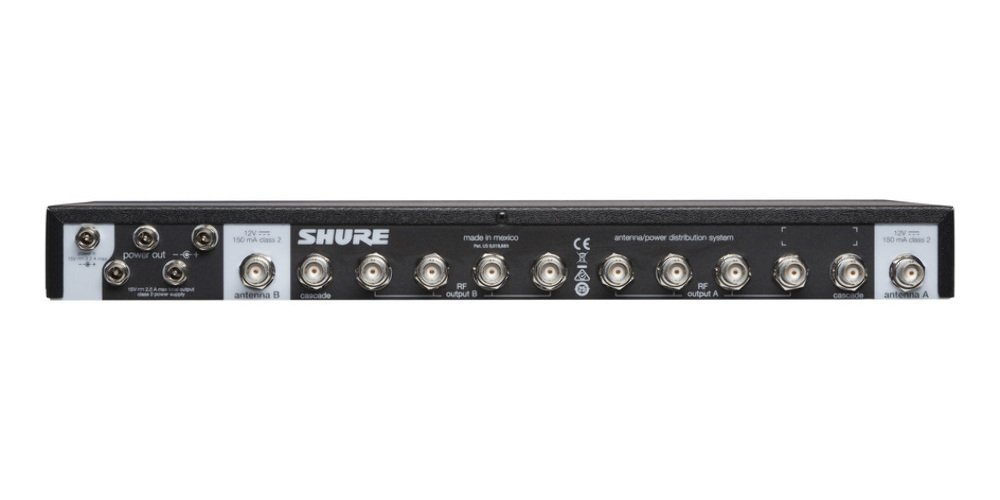 Shure UA844+SWB Fünf-Wege-Aktivantennen-Splitter & Stromverteilersystem für QLX-D, ULX, ULX-D, SLX & BLX4R Empfänger | Fünf Wege Aktiv Antennensplitter und Stromverteilung für QLX-D, ULX, ULX-D, SLX und BLX4R Receiver