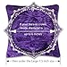 Resonant Energies 8.5 Inch Square Purple Crushed Velvet Tiara & Crown Display Pillow Stand, 'Bean Bag' Support, TPV36X