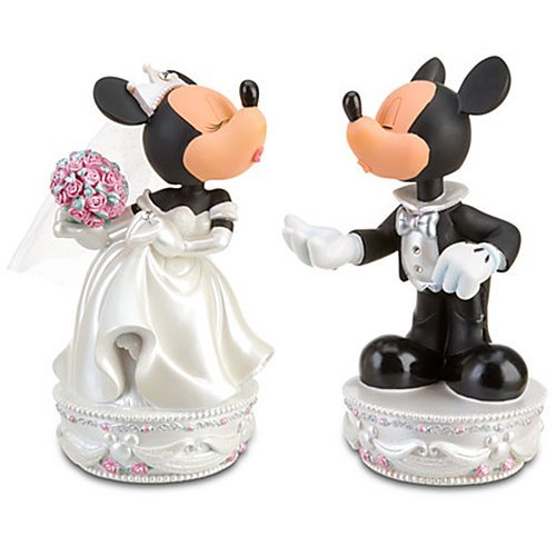 WDW / Disneyland EMinnie and Mickey Mouse Bobble Heads Wedding Set (~j[ & ~bL[}EXE{uwbhEEFfBOEZbg)