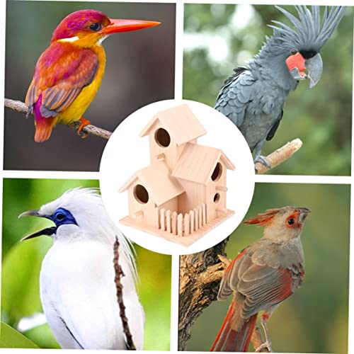 Sewacc Bamboo Kits Outdoor Wood Bird House Parrot House Birdhouses To Paint Suite Small Animals The Bird's Birds Accessories Birds Hut Bed Birds House Child Bird Tiny House Kit Tiny House Kit #TOP4
