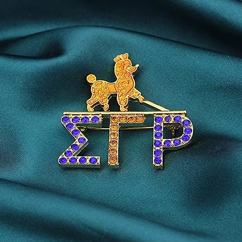 Image of Rhinestone SGRho Sorority Brooch Pin for Women Sigmaa Gamma Rho Gift Greek Sorority Jewelry Paraphernalia Gift for Soror