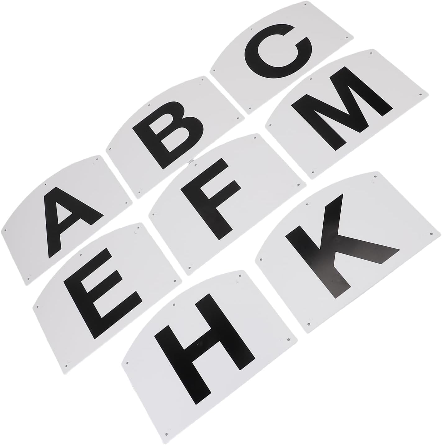 8pcs Dressage Letters, Plastic Wall Mount Dressage Markers with Pre Drilled Holes, for Equestrian Training and Horse Riding Events Include A B C E H Letters