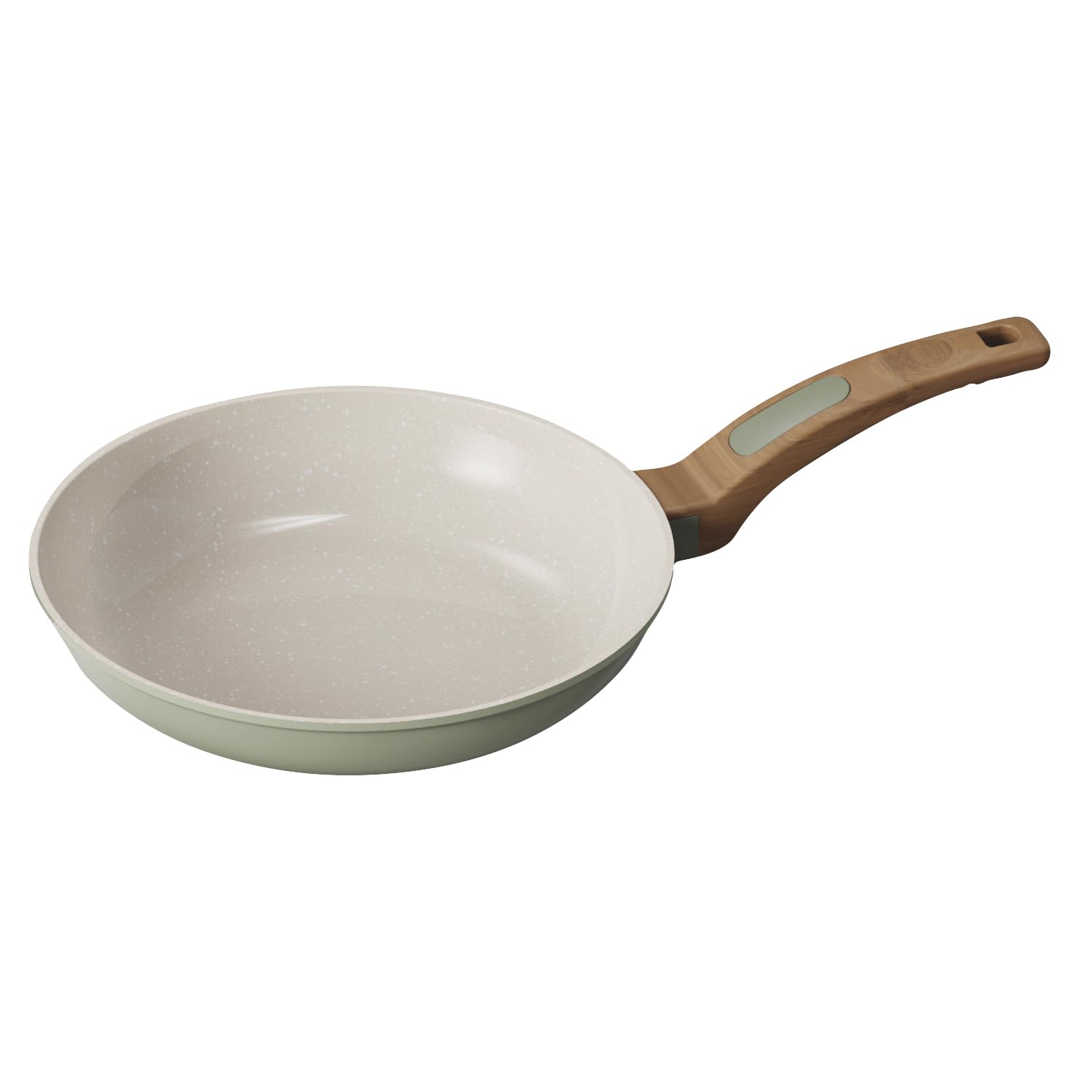 Cooksmart Sage Green Signature 24Cm Frying Pan – Cast Aluminium | Non-Stick | Pfoa & Pfas Free | Free Felt Pan Protector | Induction, Gas, & Electric Hob Compatible (Sage Green)