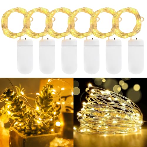 NXPUXP Cadena de Luces con Pilas 2 m 20 Puntos de Luz