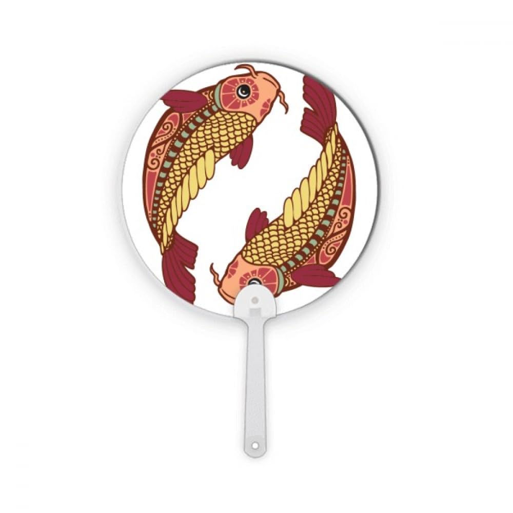 Éventail Poissons Constellation zodiaque en plastique rond pour décoration