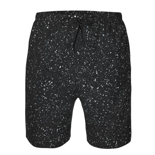 Men's Swim Trunks Hawaiian Breathable Surf Beach Swimsuits Mesh Lining Beach Shorts with Pockets-Gold Glitter4