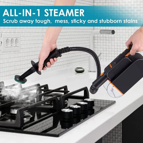 Steam Mops, Moolan Multi-Functional Floor Steamer For Cleaning Hardwood Floor Cleaner For Tile Grout Laminate Ceramic, Multi-Accessories For Stubborn Stains And Oil Stains #TOP3